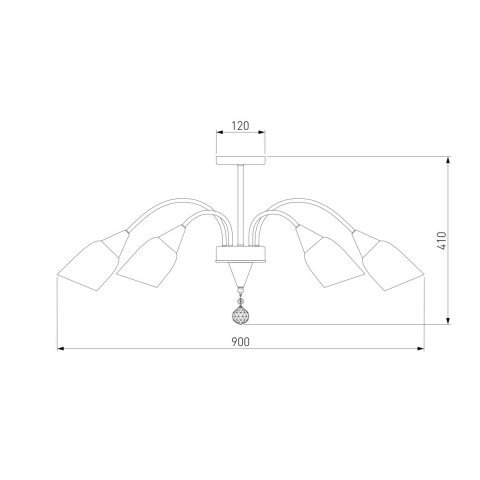 Потолочная люстра Eurosvet 30149 хром