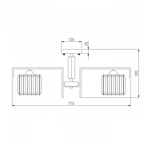 Потолочная люстра Eurosvet April 10126/5 хром/прозрачный хрусталь Strotskis Smart