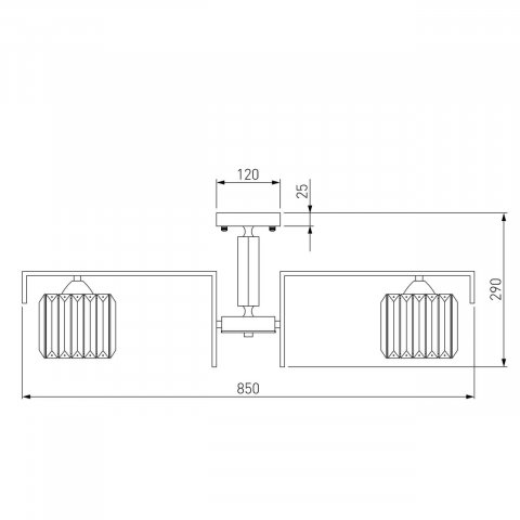 Потолочная люстра Eurosvet April 10126/8 хром/прозрачный хрусталь Strotskis Smart