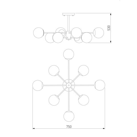 Потолочная люстра Eurosvet Ascot 30166/8 золото