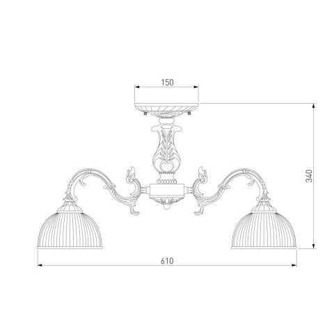 Потолочная люстра Eurosvet Caldera 60106/5 античная бронза