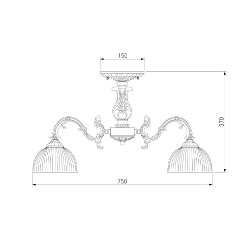 Потолочная люстра Eurosvet Caldera 60106/8 античная бронза