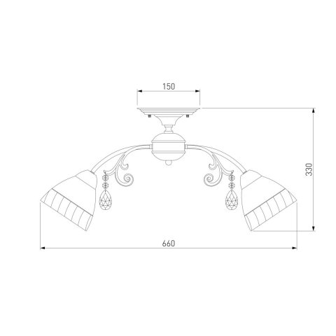 Потолочная люстра Eurosvet Camilla 30156/5 белый с золотом