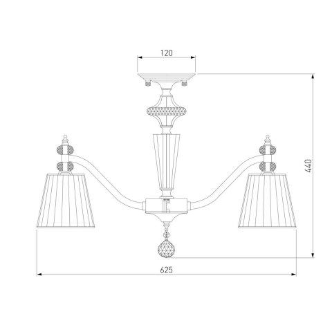 Потолочная люстра Eurosvet Diva 60122/5 хром