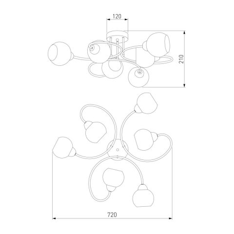 Потолочная люстра Eurosvet Tulia 30136/6 хром