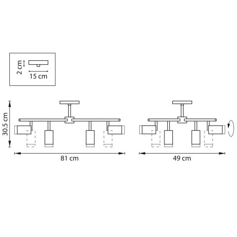 Потолочная люстра Lightstar Rullo (571728+214437-4+214436-4+202430-8) LR7283743640