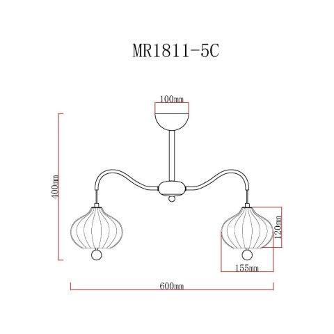 Потолочная люстра MyFar Katrin MR1811-5C
