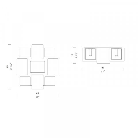 Потолочная люстра Panzeri Domino P 9033