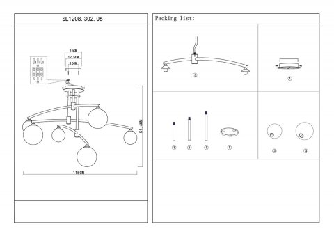 Потолочная люстра ST Luce Sembrare SL1208.302.06
