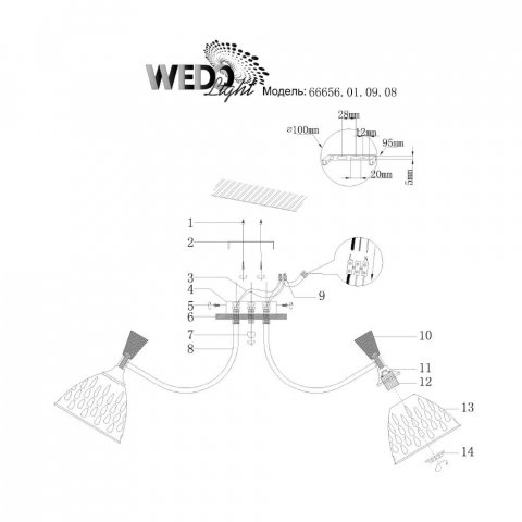 Потолочная люстра Seven Fires Gudi 66656.01.09.08