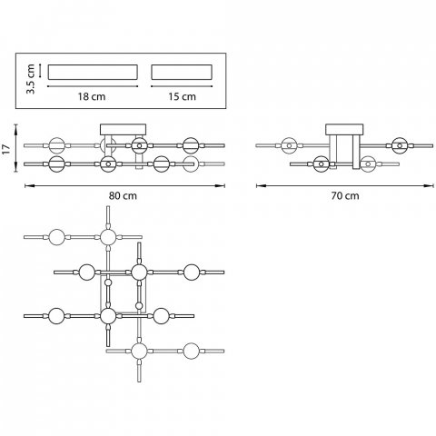 Потолочная светодиодная люстра Lightstar Bergamo 745147