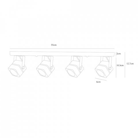 Потолочный светильник Arte Lamp A1315PL-4BK