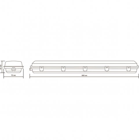 Потолочный светильник Gauss СПП-Т8-G13 Industry 909410160