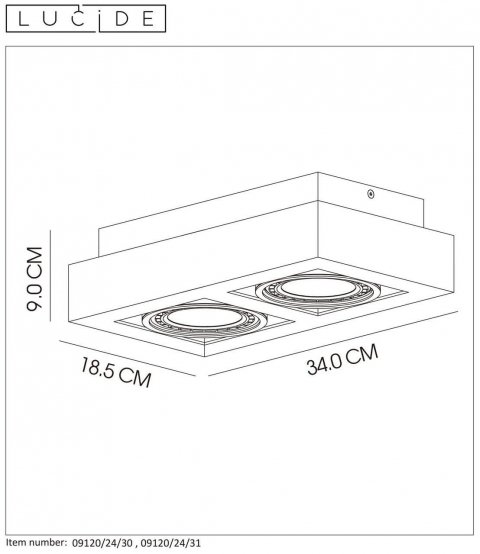 Потолочный светильник Lucide Zefix 09120/24/31
