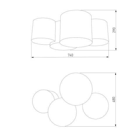 Потолочный светильник TK Lighting 3446 Mona Black/Gold