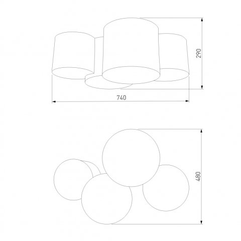 Потолочный светильник TK Lighting 4184 Mona Colour