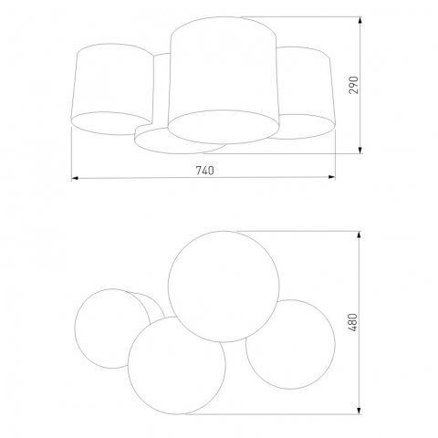 Потолочный светильник TK Lighting 6592 Mona Nature