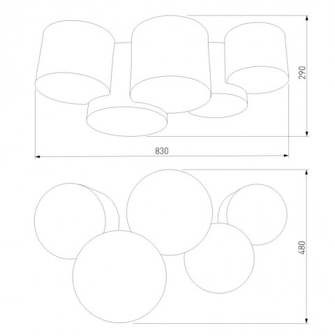 Потолочный светильник TK Lighting 6593 Mona Nature