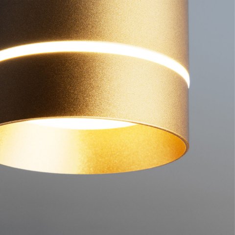 Потолочный светодиодный светильник Elektrostandard DLR021 9W 4200K золото матовый a049492
