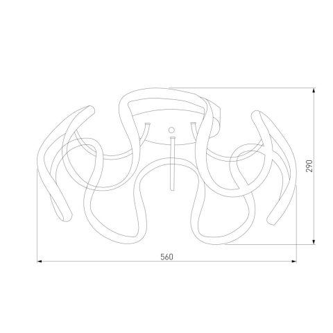 Потолочный светодиодный светильник Eurosvet Alstroemeria 90238/1 кофе