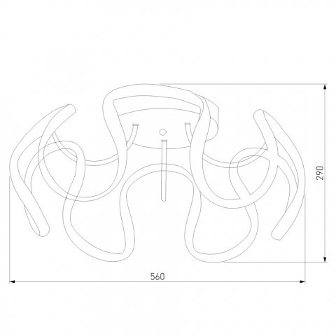 Потолочный светодиодный светильник Eurosvet Alstroemeria 90238/1 кофе