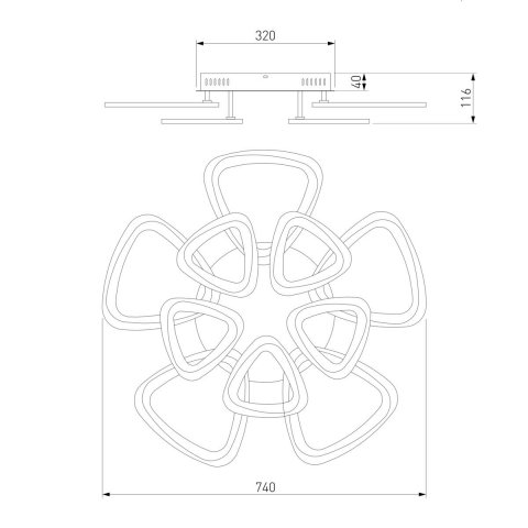 Потолочный светодиодный светильник Eurosvet Areo 90216/10 белый
