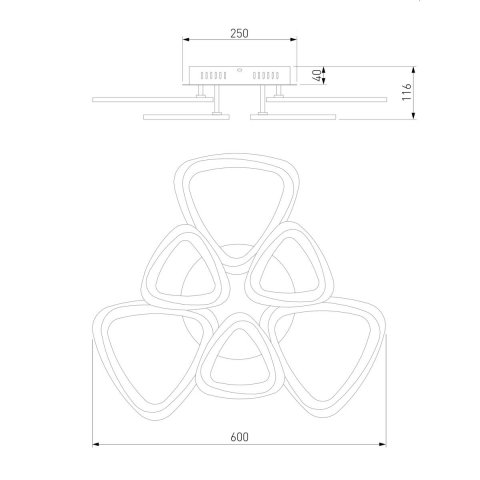 Потолочный светодиодный светильник Eurosvet Areo 90216/6 белый
