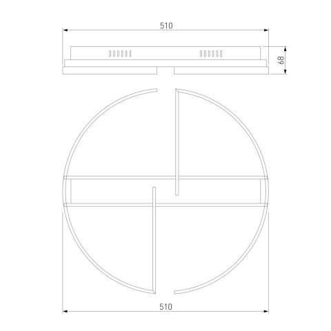 Потолочный светодиодный светильник Eurosvet Griff 90233/2 хром
