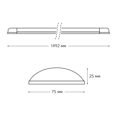 Потолочный светодиодный светильник Gauss WLF-1 144126350