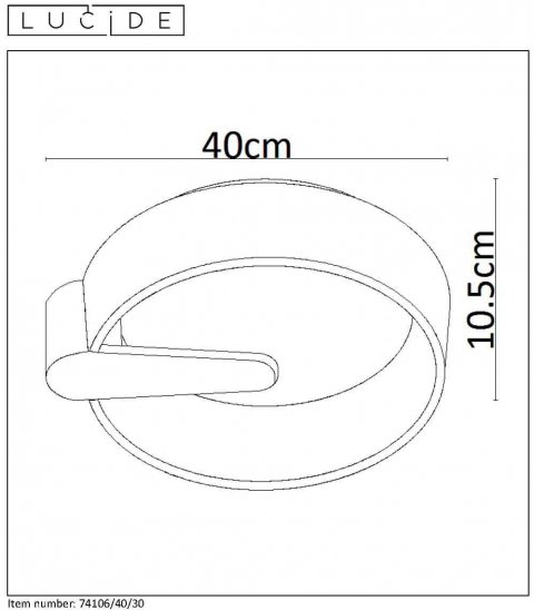 Потолочный светодиодный светильник Lucide Miami 74106/40/30