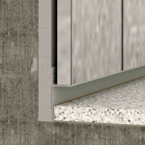 Плинтус теневой 7208 Серебро Pro Design 46 мм х 16 мм х 2700 мм