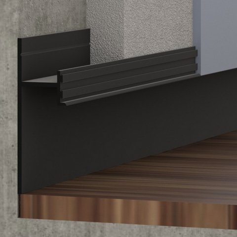 Плинтус теневой 380 Черный муар Pro Design 52 мм х 17.5 мм х 2700 мм