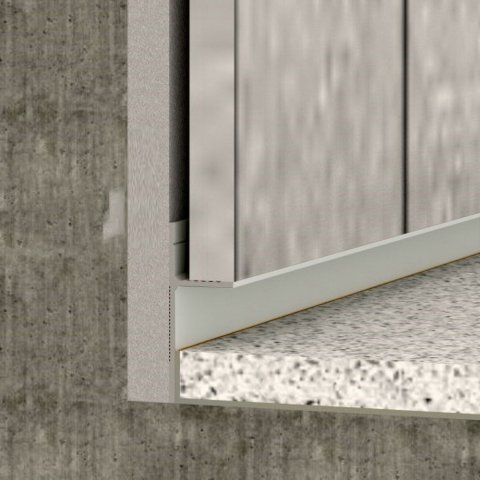 Плинтус теневой 7208 под панели Белый Pro Design 46 мм х 16 мм х 2700 мм