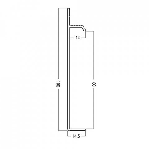 Плинтус скрытого монтажа Pro Design Universal 235 (Черный Муар RAL9005)