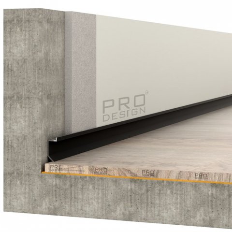 Плинтус теневой Slim 723 Черный муар Pro Design 24 мм х 10 мм х 2700 мм