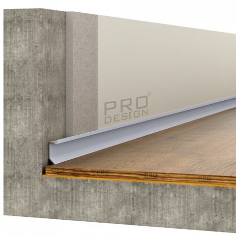 Плинтус теневой Slim 723 Серебро Pro Design 24 мм х 10 мм х 2700 мм