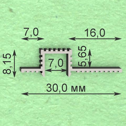 Декоративная рейка Pro Design 615 Черный анодированный