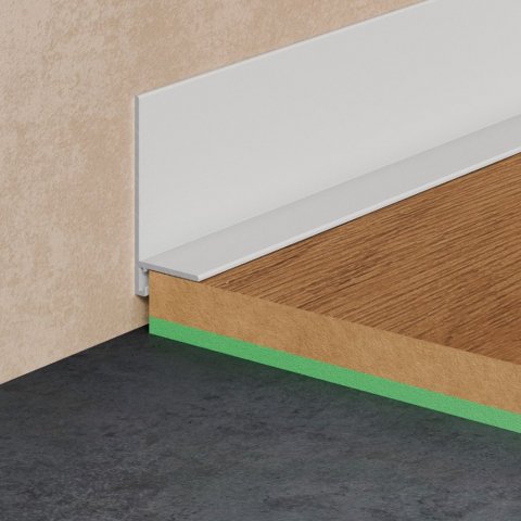 Микроплинтус Mini L 601W Белый Pro Design 35 мм х 15.5 мм х 2700 мм