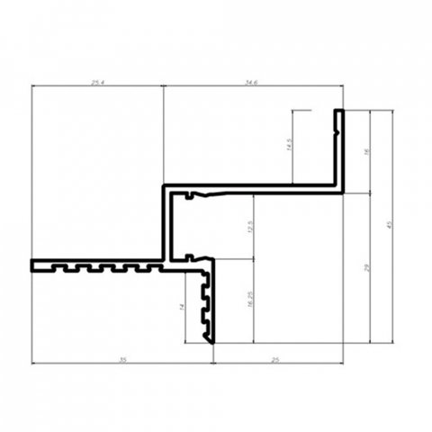 Парящий потолочный плинтус (профиль) Pro Design Gipps 602 Белый