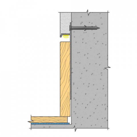 Плинтус скрытого монтажа Pro Design 323 Чёрный Муар RAL 9005