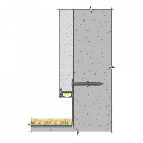 Плинтус теневой LED 7209 под рассеиватель Черный (RAL 9005) Pro Design 52 мм х 15 мм х 2700 мм