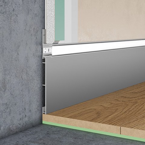 Плинтус скрытого монтажа Pro Design Combo 603 Анодированный