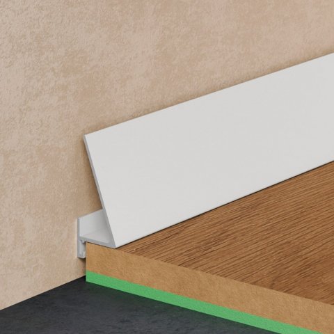 Микроплинтус Corner 570 Белый муар Pro Design 30 мм х 15.5 мм х 2700 мм