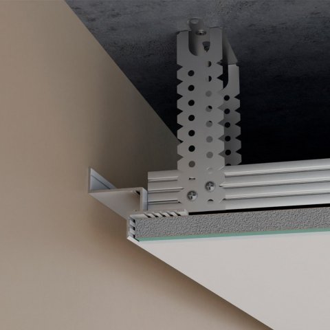 Парящий потолочный плинтус (профиль) Pro Design Gipps 602 Белый