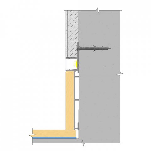 Плинтус скрытого монтажа Pro Design Combo 603 Анодированный