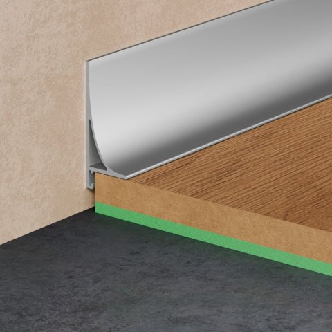 Микроплинтус Design Corner L 584 анадированный Pro Design 35 мм х 15.5 мм х 2700 мм