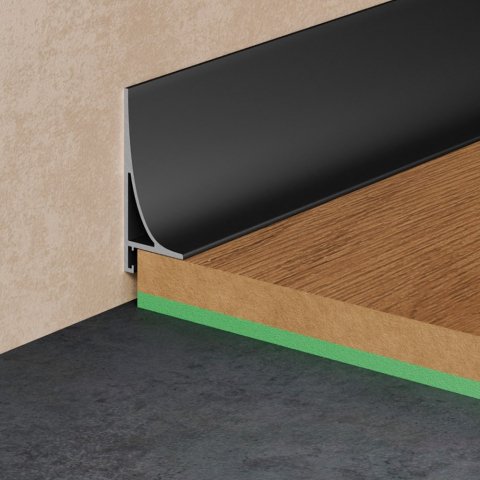 Микроплинтус Design Corner L 584 Черный Pro Design 35 мм х 15.5 мм х 2700 мм