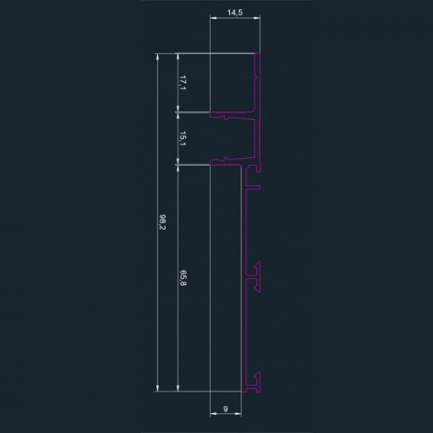 Плинтус скрытого монтажа Pro Design Combo 603 Анодированный