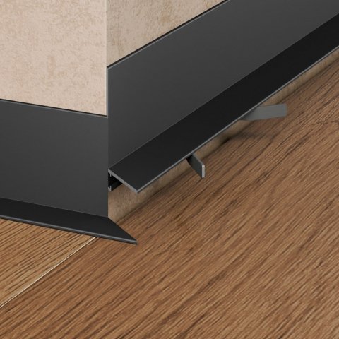 Микроплинтус Mini L 601B Черный муар Pro Design 35 мм х 15.5 мм х 2700 мм