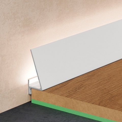 Микроплинтус Corner 570 Белый муар Pro Design 30 мм х 15.5 мм х 2700 мм